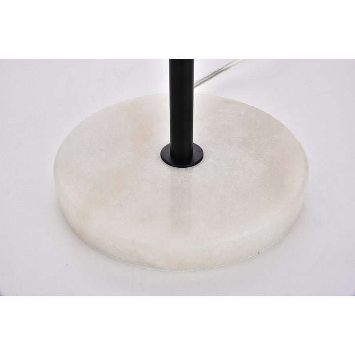 2 Lights Black Table Lamp With Frosted White Glass - View 6 - Joshua Marshal