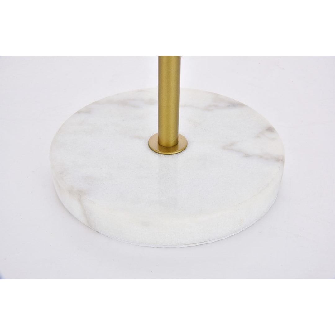 2 Lights Brass Table Lamp With Frosted White Glass - View 6 - Joshua Marshal