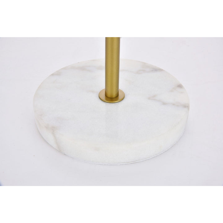 2 Lights Brass Table Lamp With Frosted White Glass - View 6 - Joshua Marshal