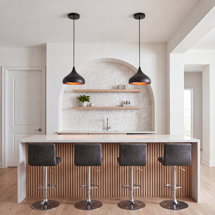 Collection Pendant D12.5in H10in Lt:1 Black Finish - View 2 - Joshua Marshal