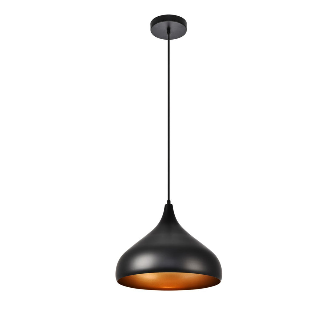 Collection Pendant D12.5in H10in Lt:1 Black Finish - View 3 - Joshua Marshal