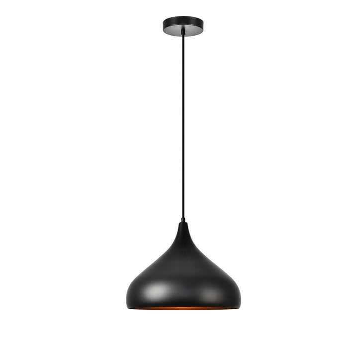 Collection Pendant D12.5in H10in Lt:1 Black Finish - View 4 - Joshua Marshal