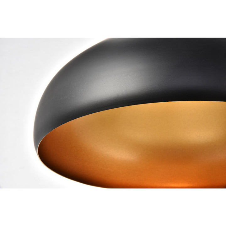 Collection Pendant D12.5in H10in Lt:1 Black Finish - View 5 - Joshua Marshal