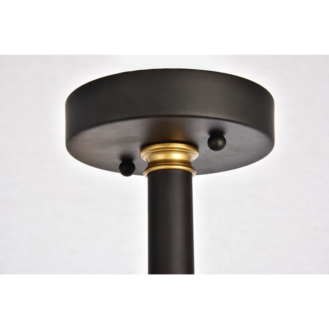 Collection Flushmount D17.1 H16.6 Lt:6 Black and Brass Finish - View 6 - Joshua Marshal