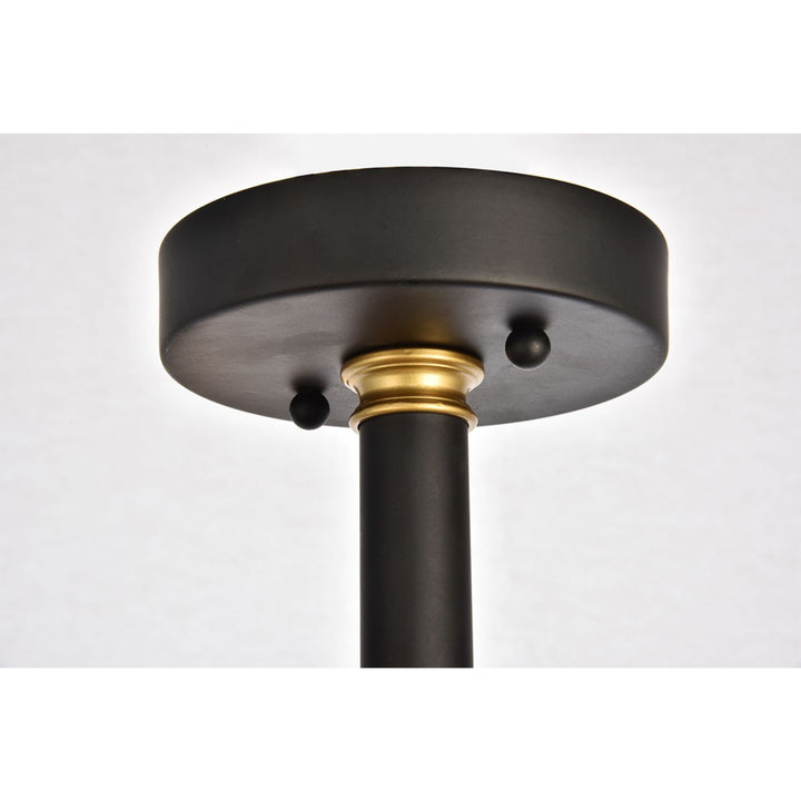 Collection Flushmount D17.1 H16.6 Lt:6 Black and Brass Finish - View 6 - Joshua Marshal