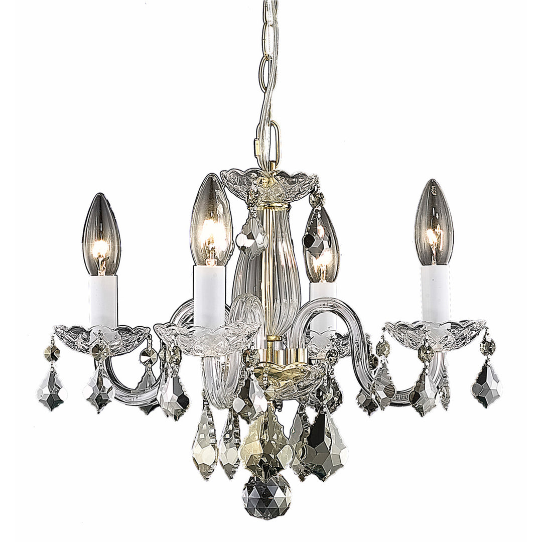 Collection Pendant D15in H12in Lt:4 Gold Finish - View 3 - Joshua Marshal