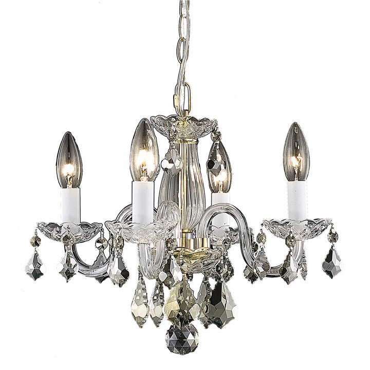 Collection Pendant D15in H12in Lt:4 Gold Finish - View 3 - Joshua Marshal