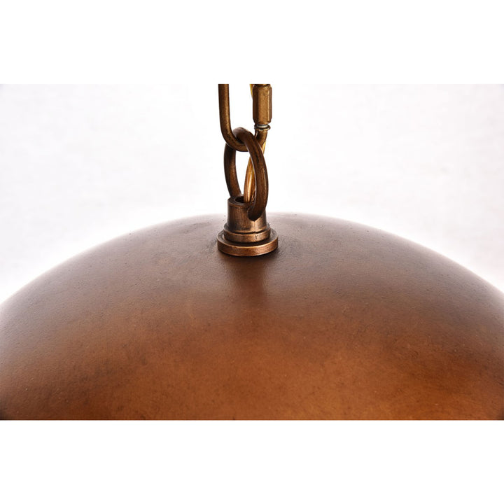 Collection Pendant D15 H10 Lt:1 Manual Brass Finish - View 6 - Joshua Marshal
