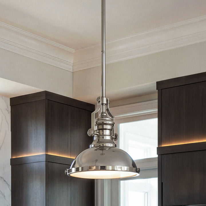Collection Pendant D13 H13.3 Lt:1 polished Nickel Finish Polished Nickel Finish - LIGHTING by Joshua Marshal
