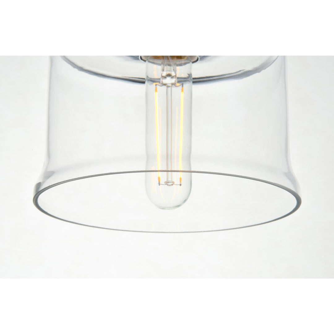 1 Light Chrome Pendant With Clear Glass - View 5 - Joshua Marshal