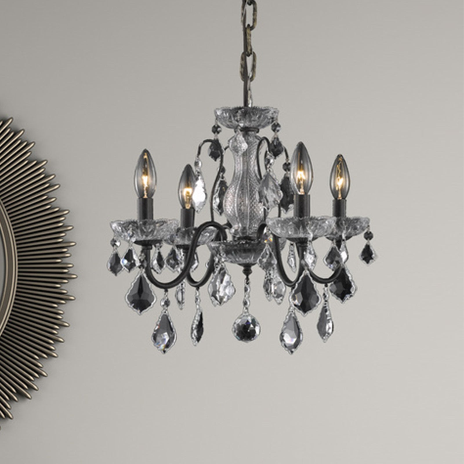 Collection Pendant D17in H15in Lt:4 Dark Bronze Finish Dark Bronze Finish - LIGHTING by Joshua Marshal