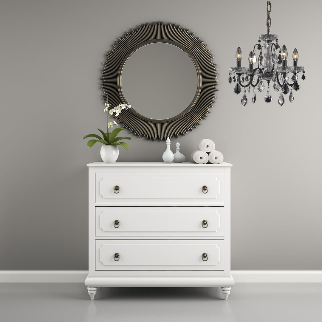 Collection Pendant D17in H15in Lt:4 Dark Bronze Finish - View 2 - Joshua Marshal