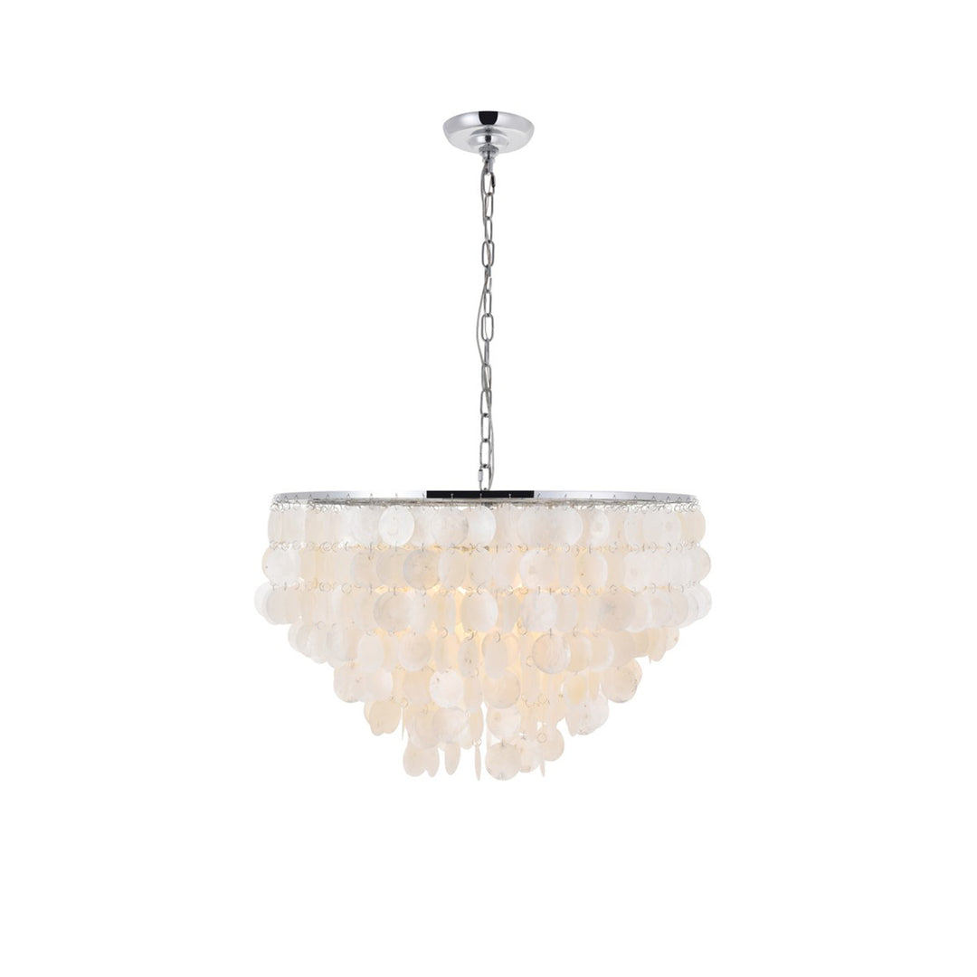 6 Light Chrome Pendant - View 3 - Joshua Marshal