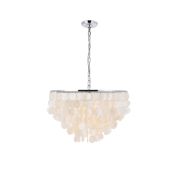 6 Light Chrome Pendant - View 3 - Joshua Marshal