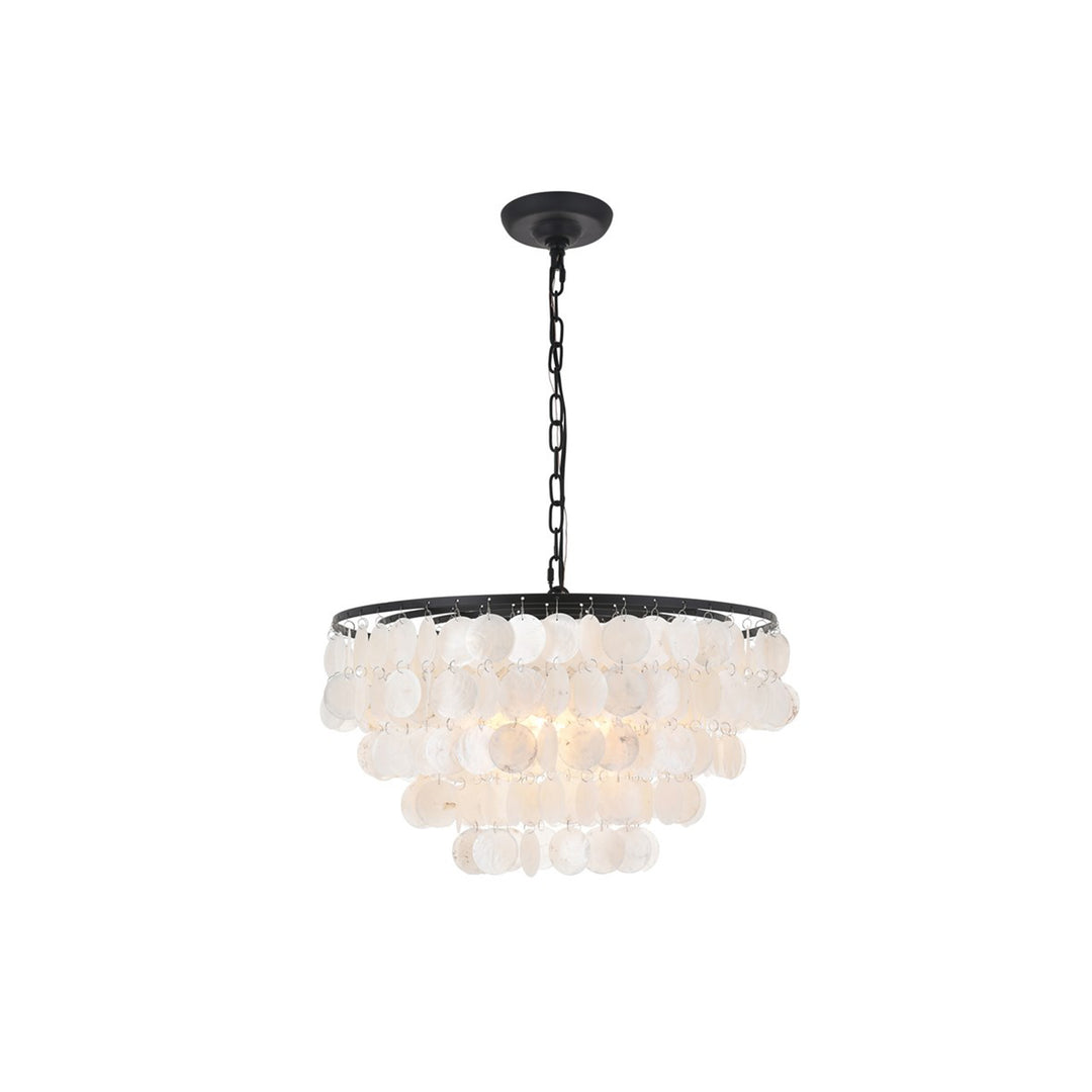 4 Light Black Pendant - View 3 - Joshua Marshal