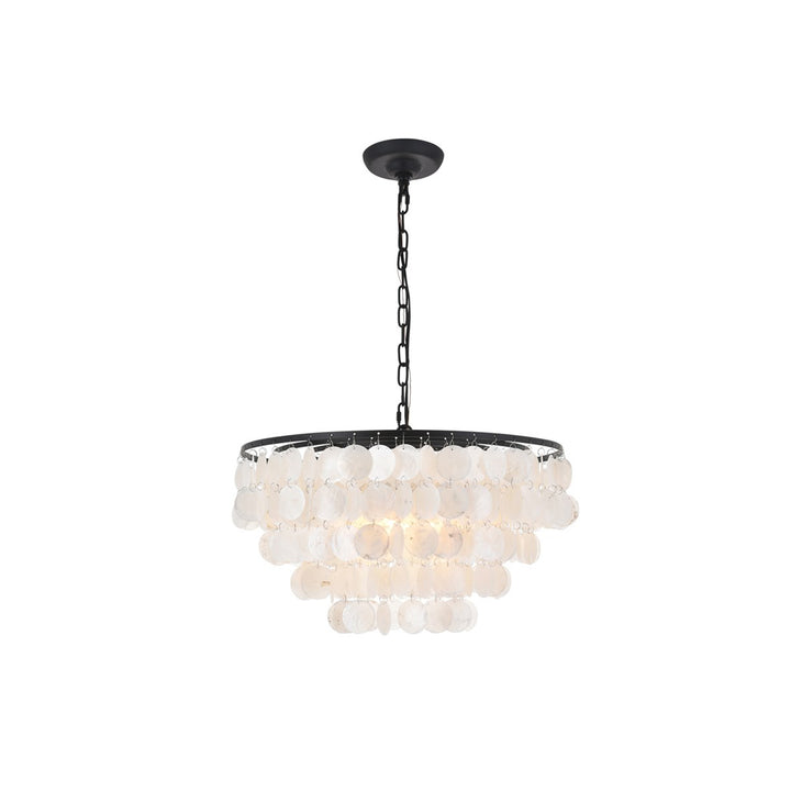 4 Light Black Pendant - View 3 - Joshua Marshal