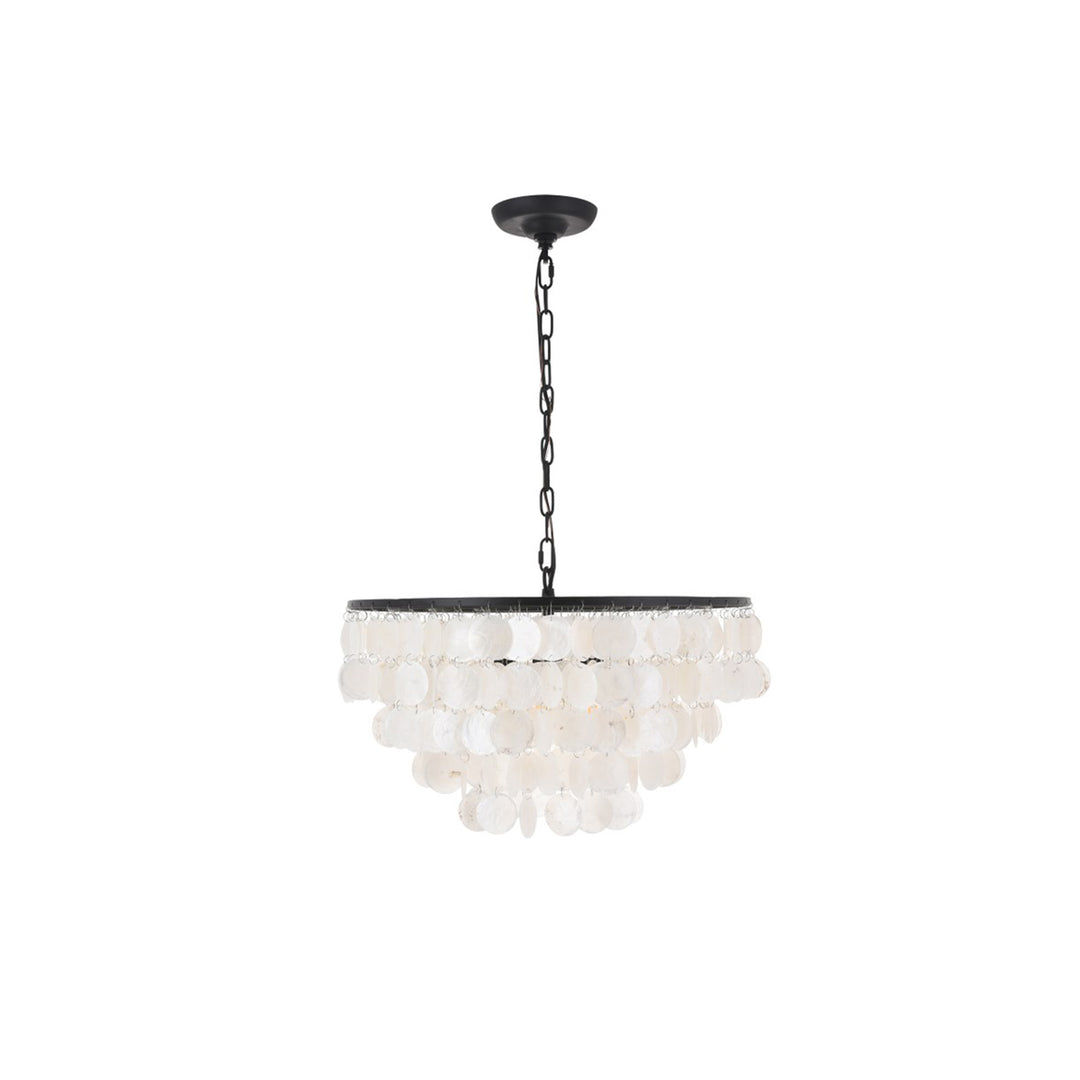 4 Light Black Pendant - View 4 - Joshua Marshal