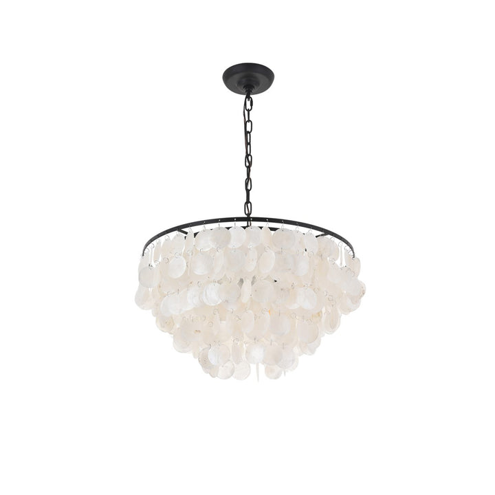 4 Light Black Pendant - View 5 - Joshua Marshal