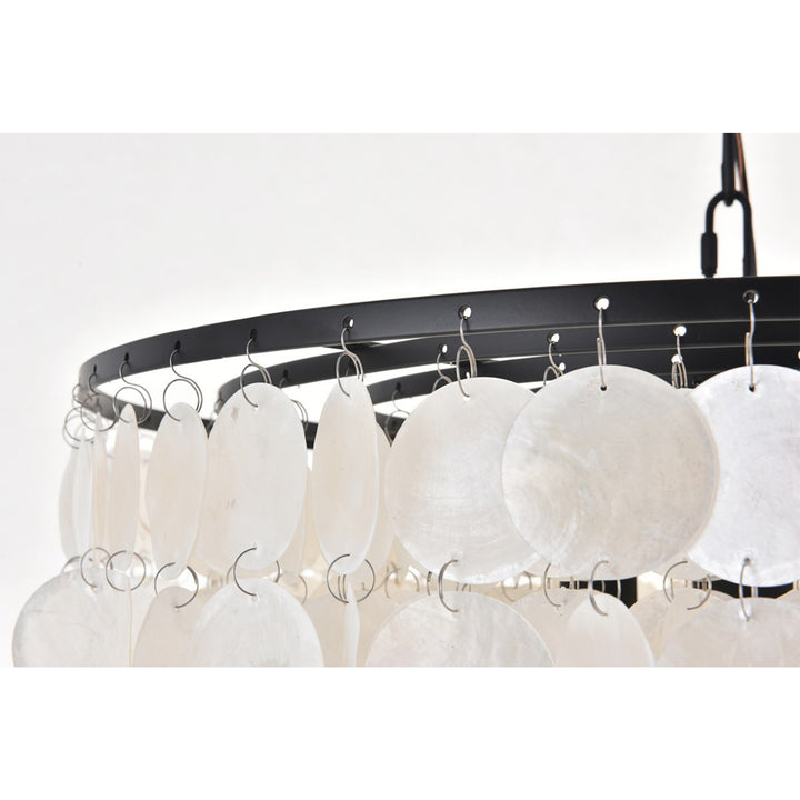4 Light Black Pendant - View 6 - Joshua Marshal