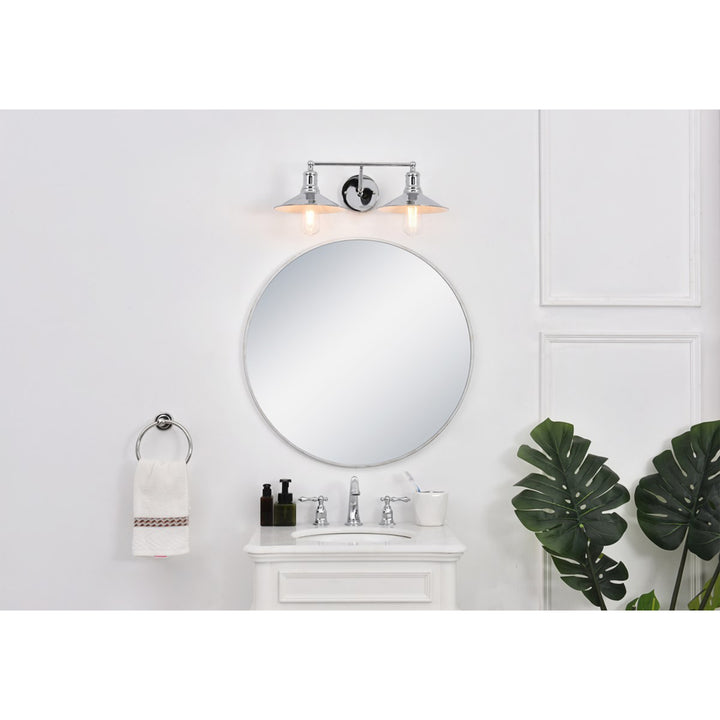 2 Light Chrome Wall Sconce - View 2 - Joshua Marshal
