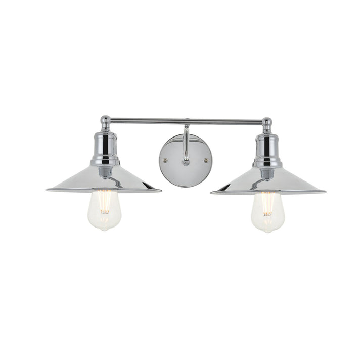 2 Light Chrome Wall Sconce - View 3 - Joshua Marshal