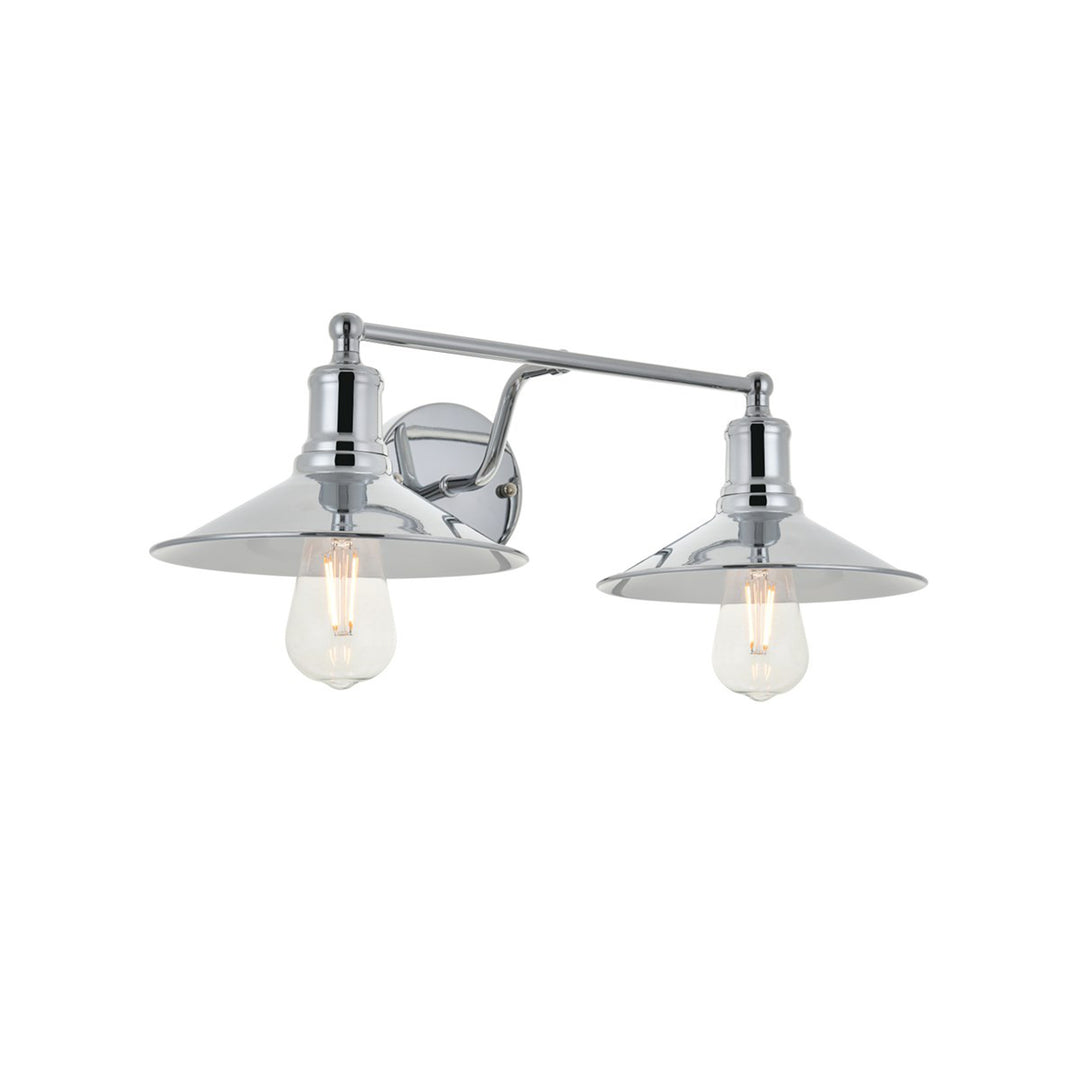2 Light Chrome Wall Sconce - View 4 - Joshua Marshal