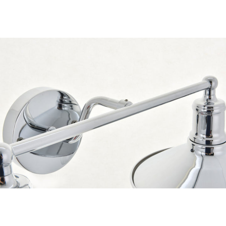 2 Light Chrome Wall Sconce - View 5 - Joshua Marshal