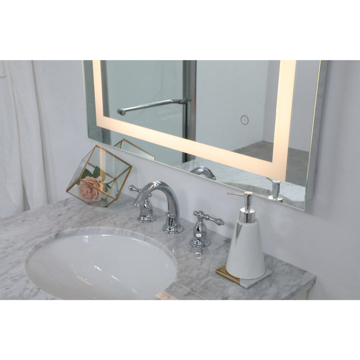 30In X 48In Hardwired Led Mirror With Touch Sensor And Color Changing - View 3 - Joshua Marshal