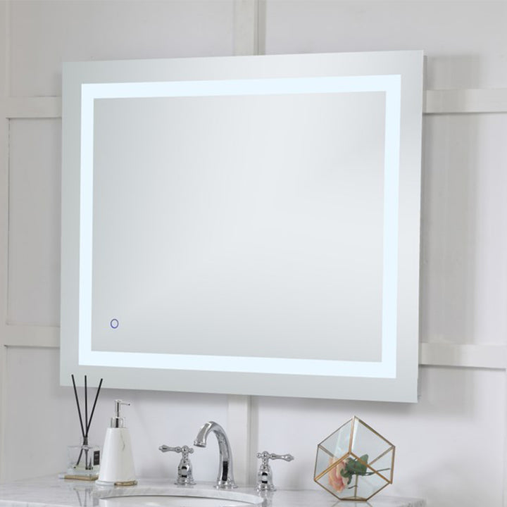 30In X 36In Hardwired Led Mirror With Touch Sensor And Color Changing Silver Finish - DECOR by Joshua Marshal