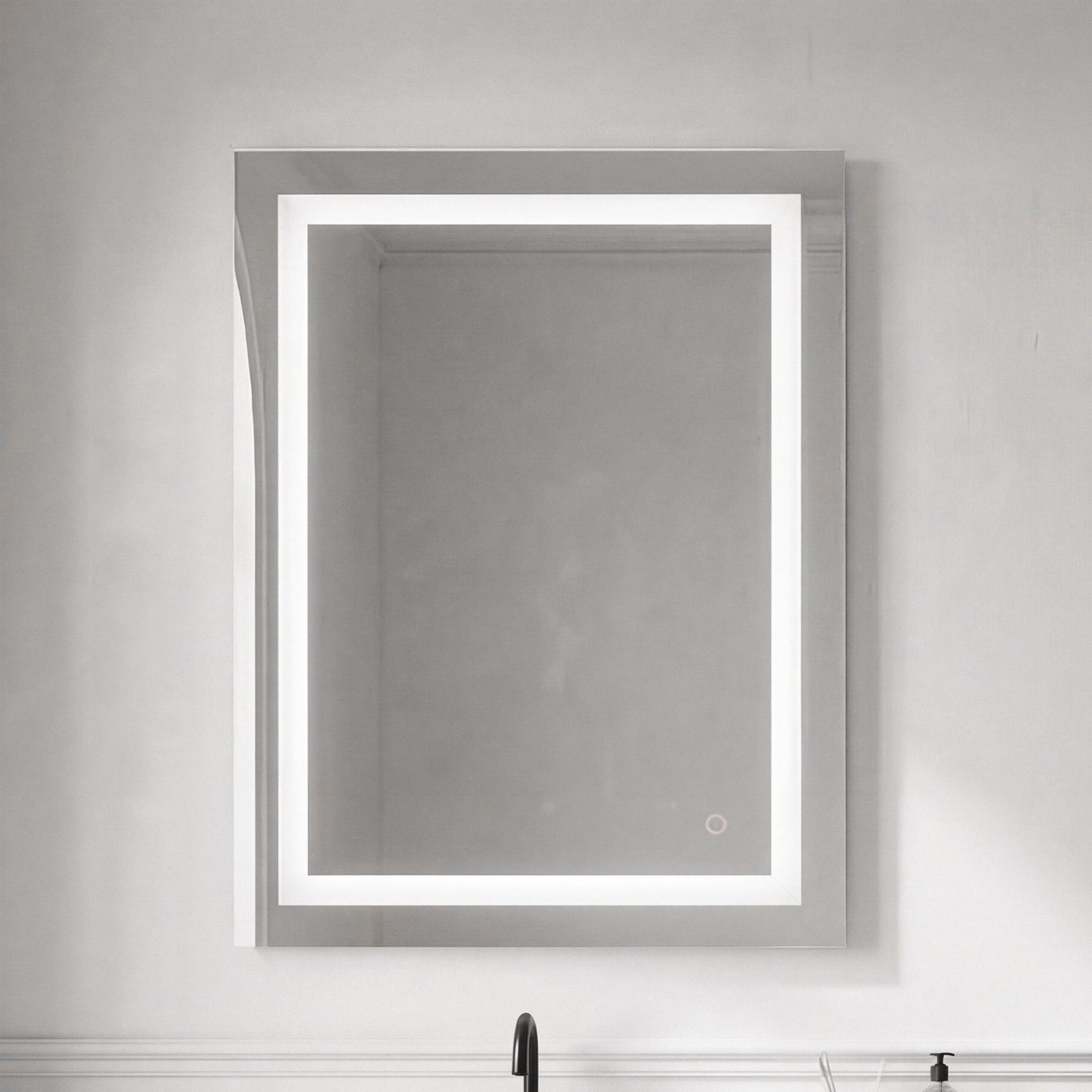 27In X 36In Hardwired Led Mirror With Touch Sensor And Color Changing Silver Finish - DECOR by Joshua Marshal