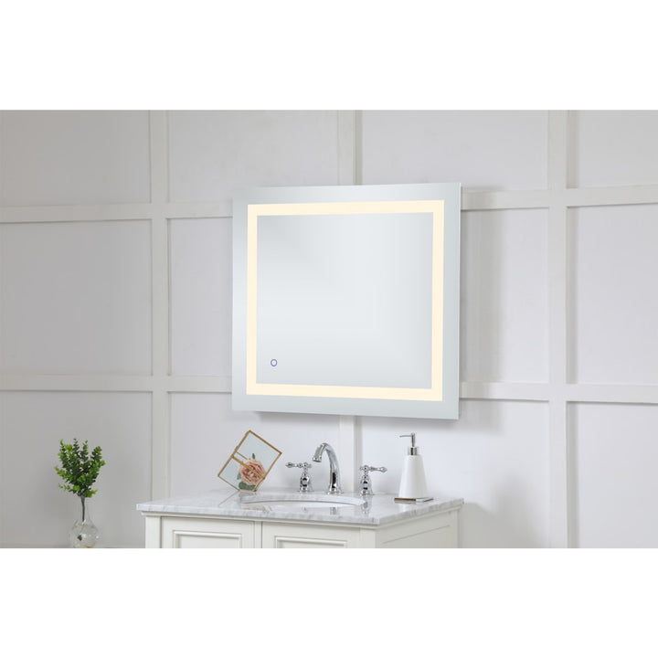 27In X 30In Hardwired Led Mirror With Touch Sensor And Color Changing - View 3 - Joshua Marshal