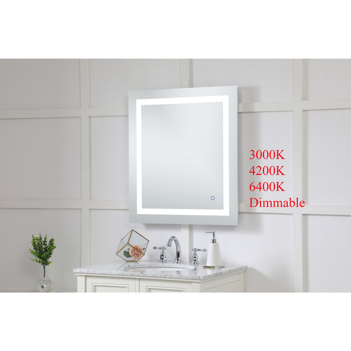 27In X 30In Hardwired Led Mirror With Touch Sensor And Color Changing - View 4 - Joshua Marshal