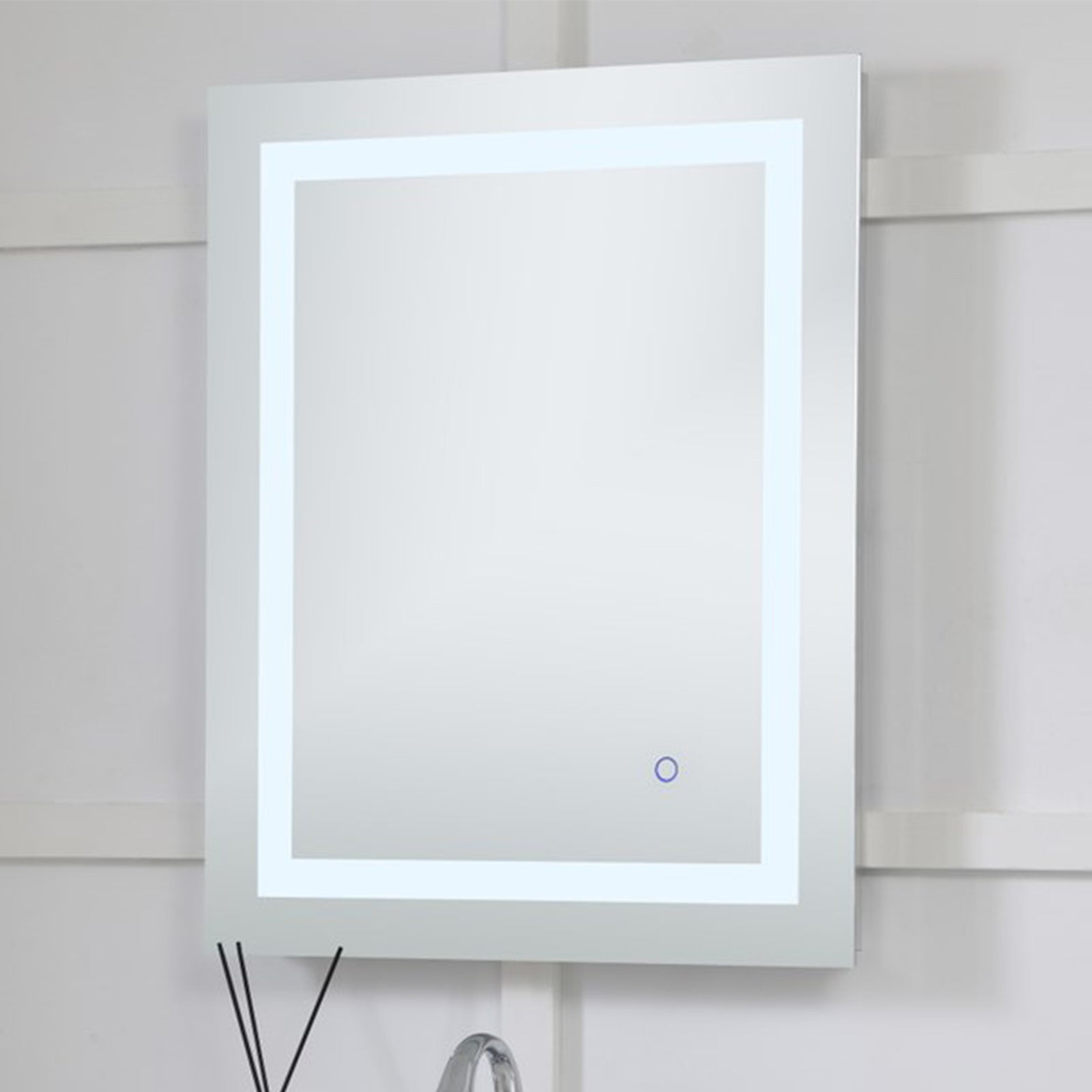 24In X 30In Hardwired Led Mirror With Touch Sensor And Color Changing Silver Finish - DECOR by Joshua Marshal