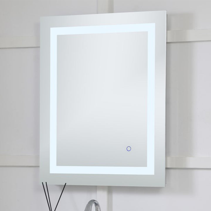 24In X 30In Hardwired Led Mirror With Touch Sensor And Color Changing Silver Finish - DECOR by Joshua Marshal