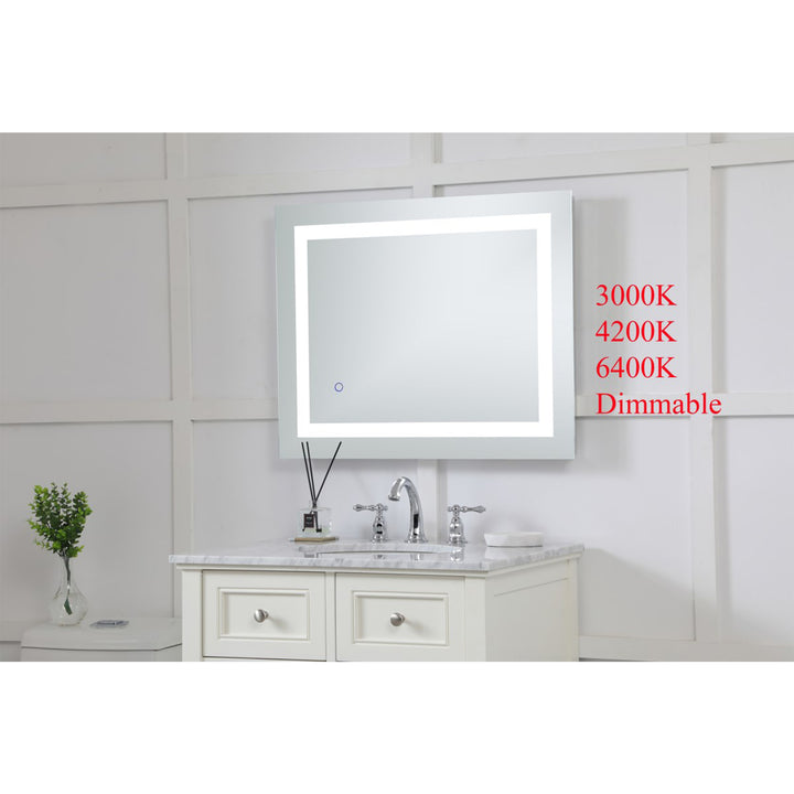 24In X 30In Hardwired Led Mirror With Touch Sensor And Color Changing - View 5 - Joshua Marshal