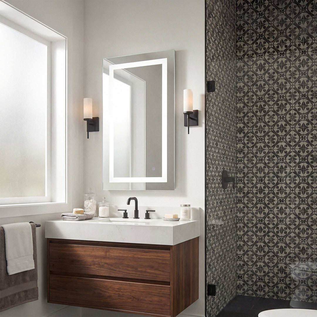 20In X 36In Hardwired Led Mirror With Touch Sensor And Color Changing - View 2 - Joshua Marshal