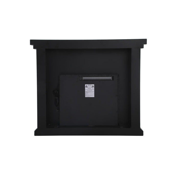 47.5 In. Crystal Mirrored Mantle With Wood Log Insert Fireplace - View 6 - Joshua Marshal