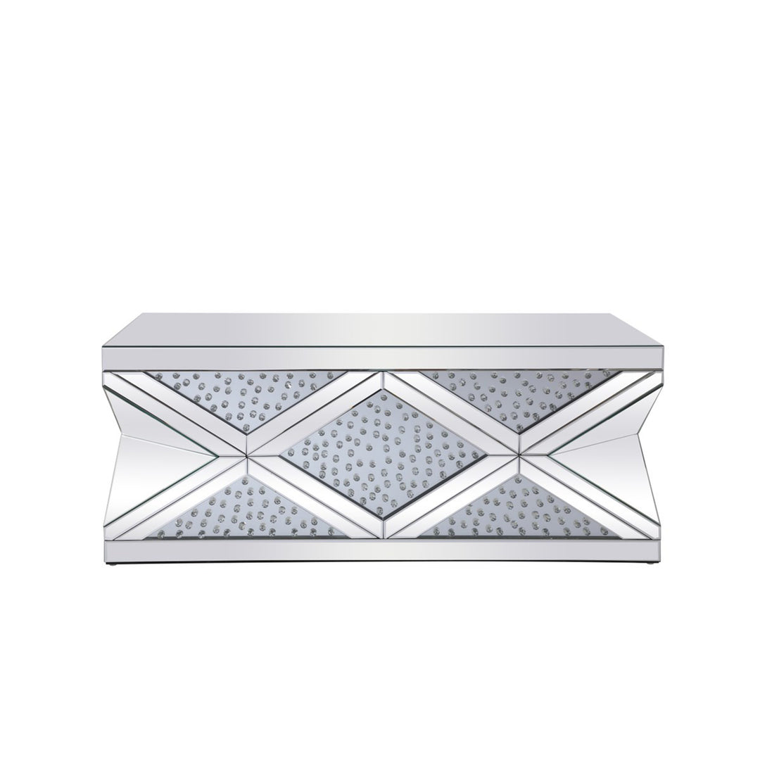 47.5 Inch Rectangle Crystal Coffee Table Clear Royal Cut Crystal - View 4 - Joshua Marshal
