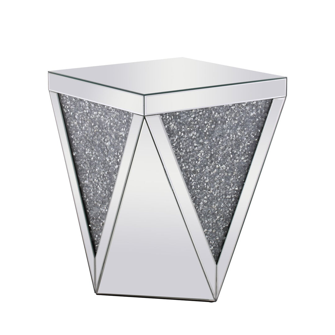 18.5 Inch Crystal End Table Silver Royal Cut Crystal - View 3 - Joshua Marshal