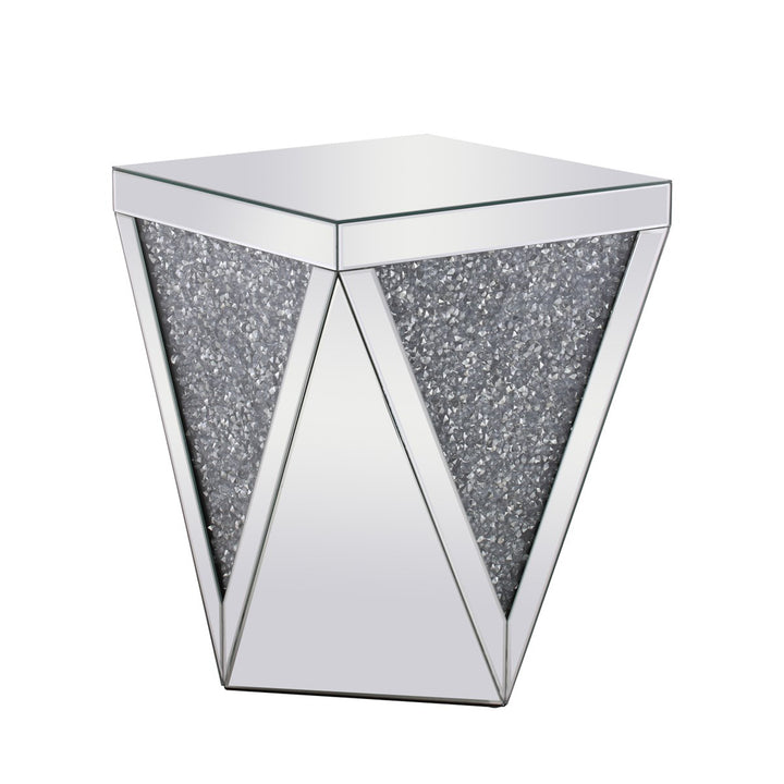18.5 Inch Crystal End Table Silver Royal Cut Crystal - View 3 - Joshua Marshal