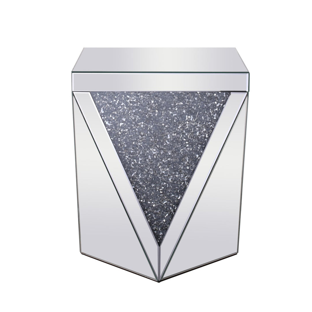 18.5 Inch Crystal End Table Silver Royal Cut Crystal - View 4 - Joshua Marshal