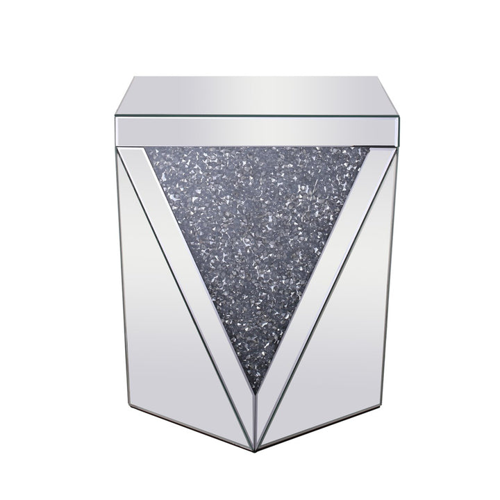 18.5 Inch Crystal End Table Silver Royal Cut Crystal - View 4 - Joshua Marshal