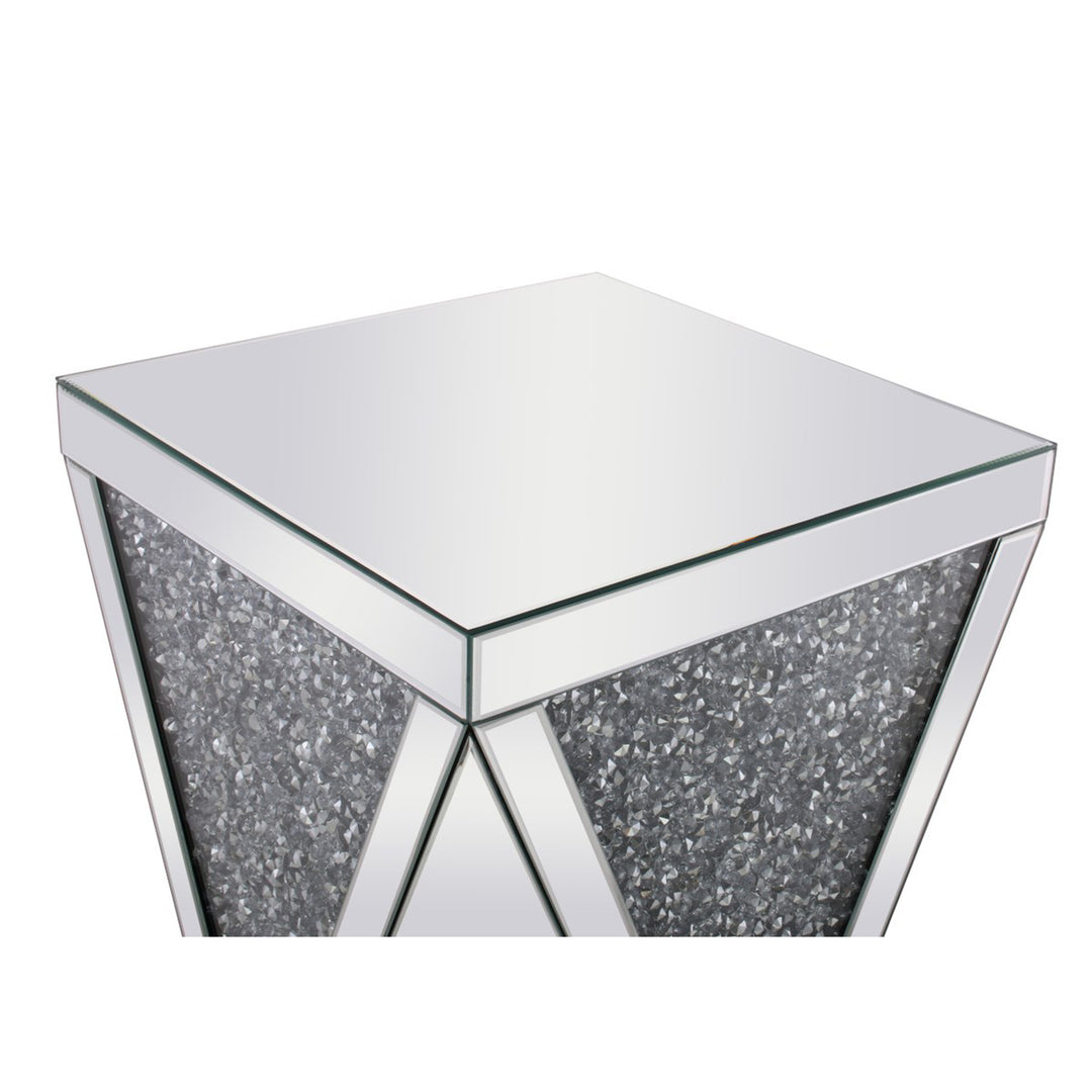 18.5 Inch Crystal End Table Silver Royal Cut Crystal - View 5 - Joshua Marshal
