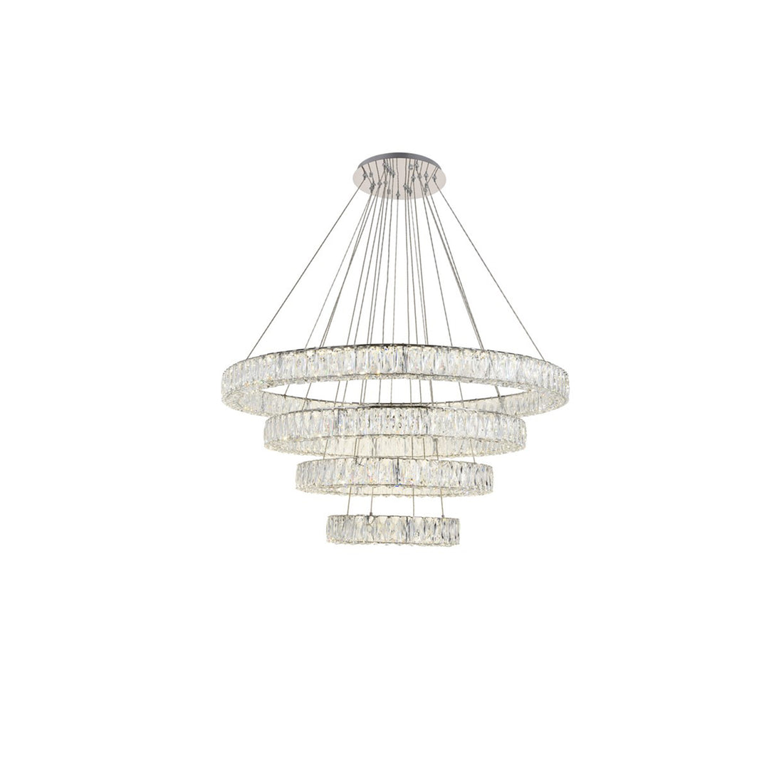 Integrated Led Chip Light Chrome Chandelier Clear Royal Cut Crystal - View 3 - Joshua Marshal