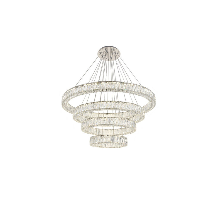 Integrated Led Chip Light Chrome Chandelier Clear Royal Cut Crystal - View 4 - Joshua Marshal