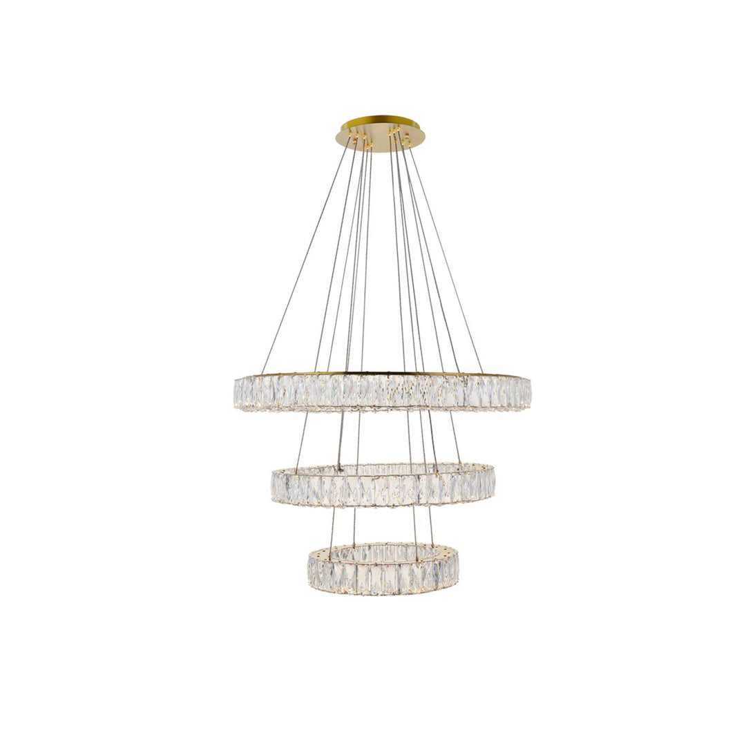 Integrated Led Chip Light Gold Chandelier Clear Royal Cut Crystal - View 4 - Joshua Marshal