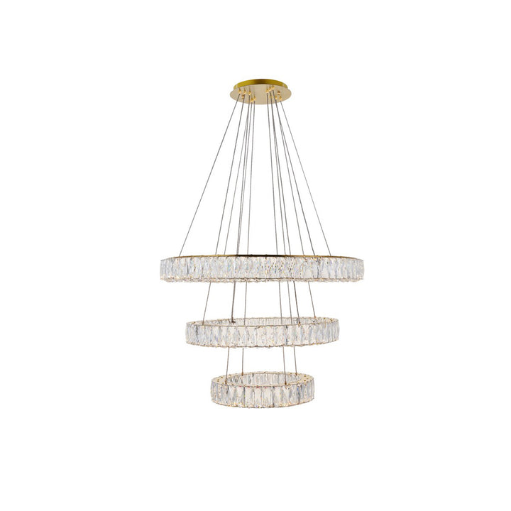 Integrated Led Chip Light Gold Chandelier Clear Royal Cut Crystal - View 4 - Joshua Marshal