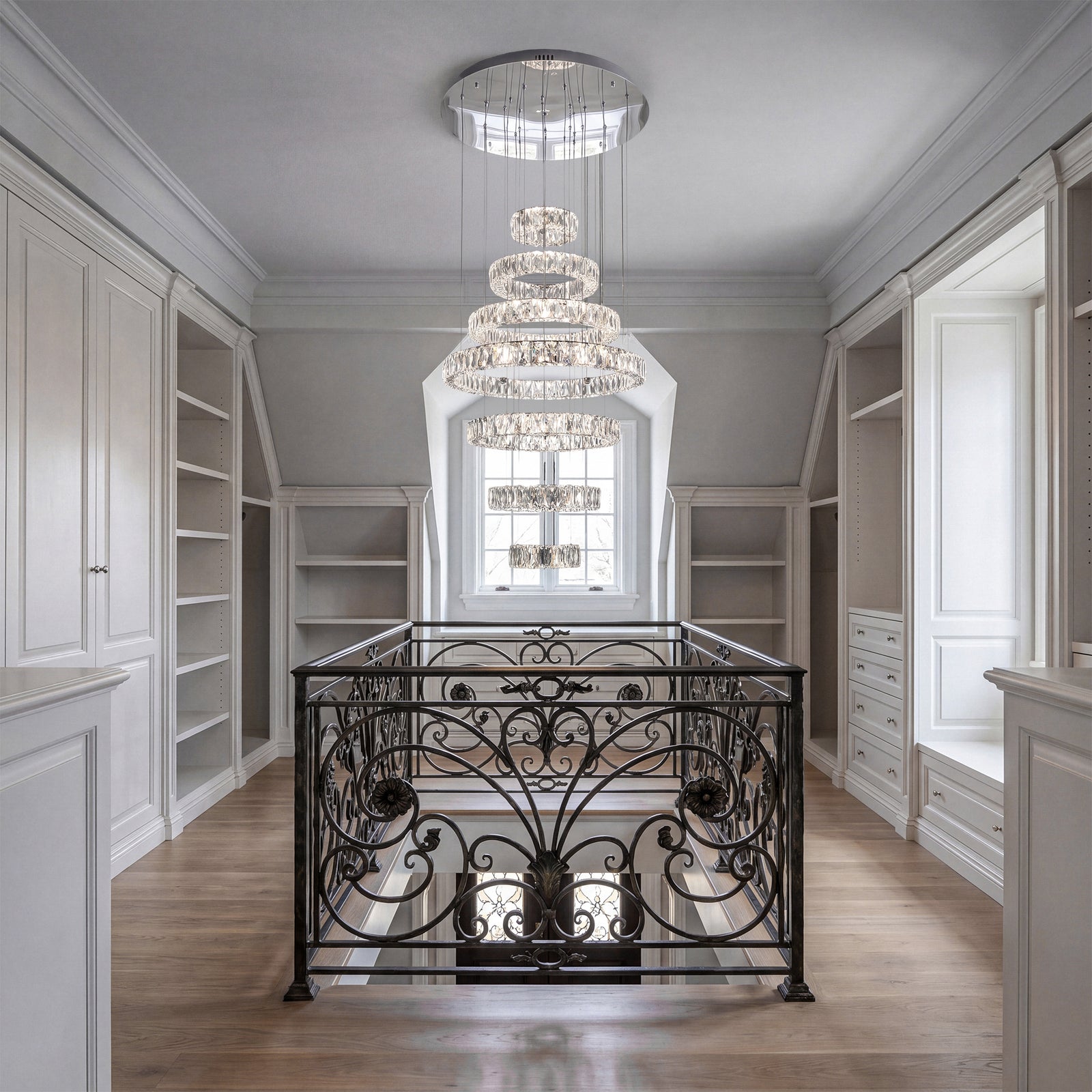 Integrated Led Chip Light Chrome Chandelier Clear Royal Cut Crystal - View 2 - Joshua Marshal
