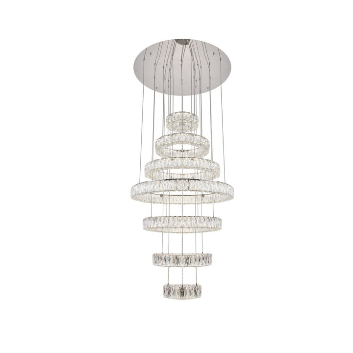 Integrated Led Chip Light Chrome Chandelier Clear Royal Cut Crystal - View 3 - Joshua Marshal