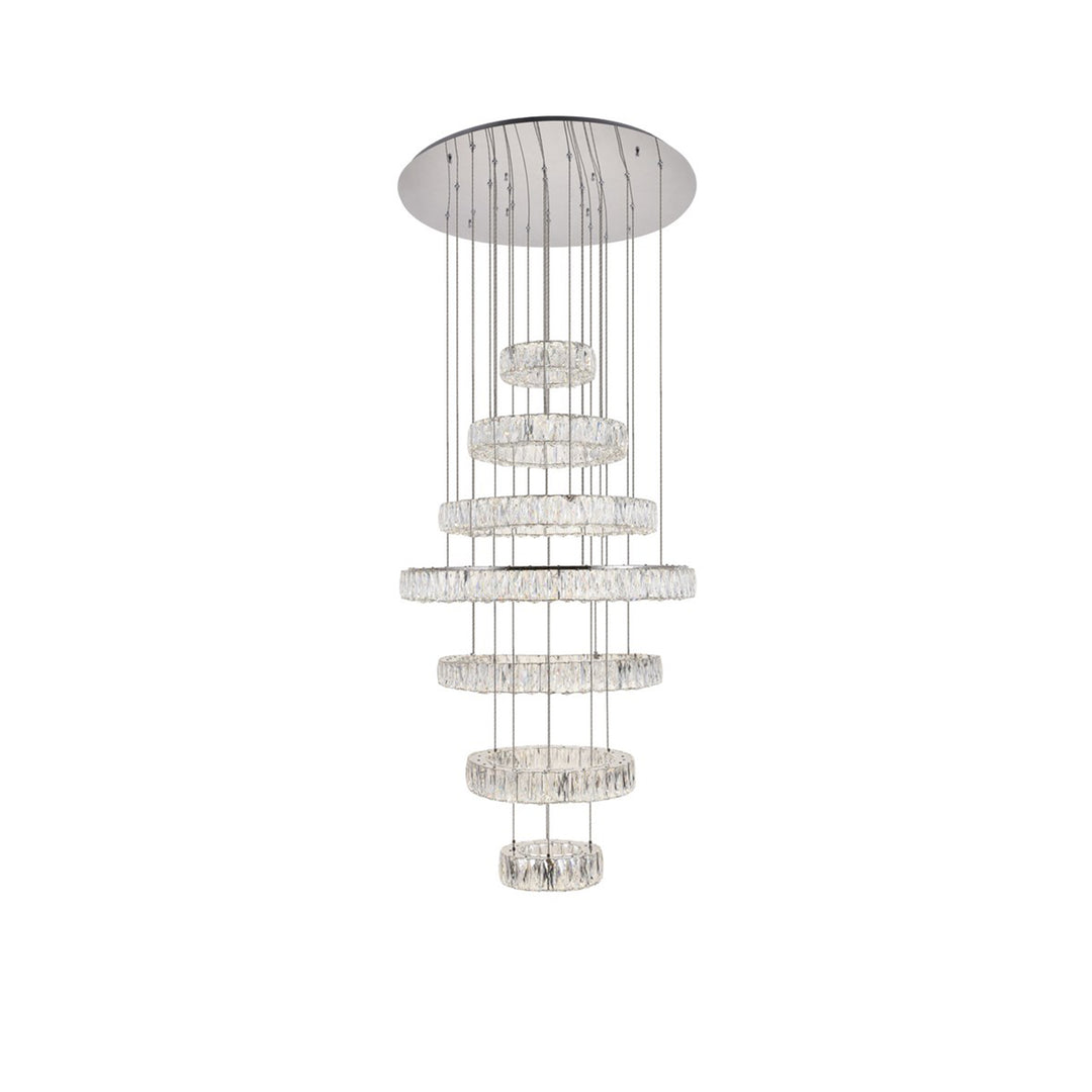 Integrated Led Chip Light Chrome Chandelier Clear Royal Cut Crystal - View 4 - Joshua Marshal